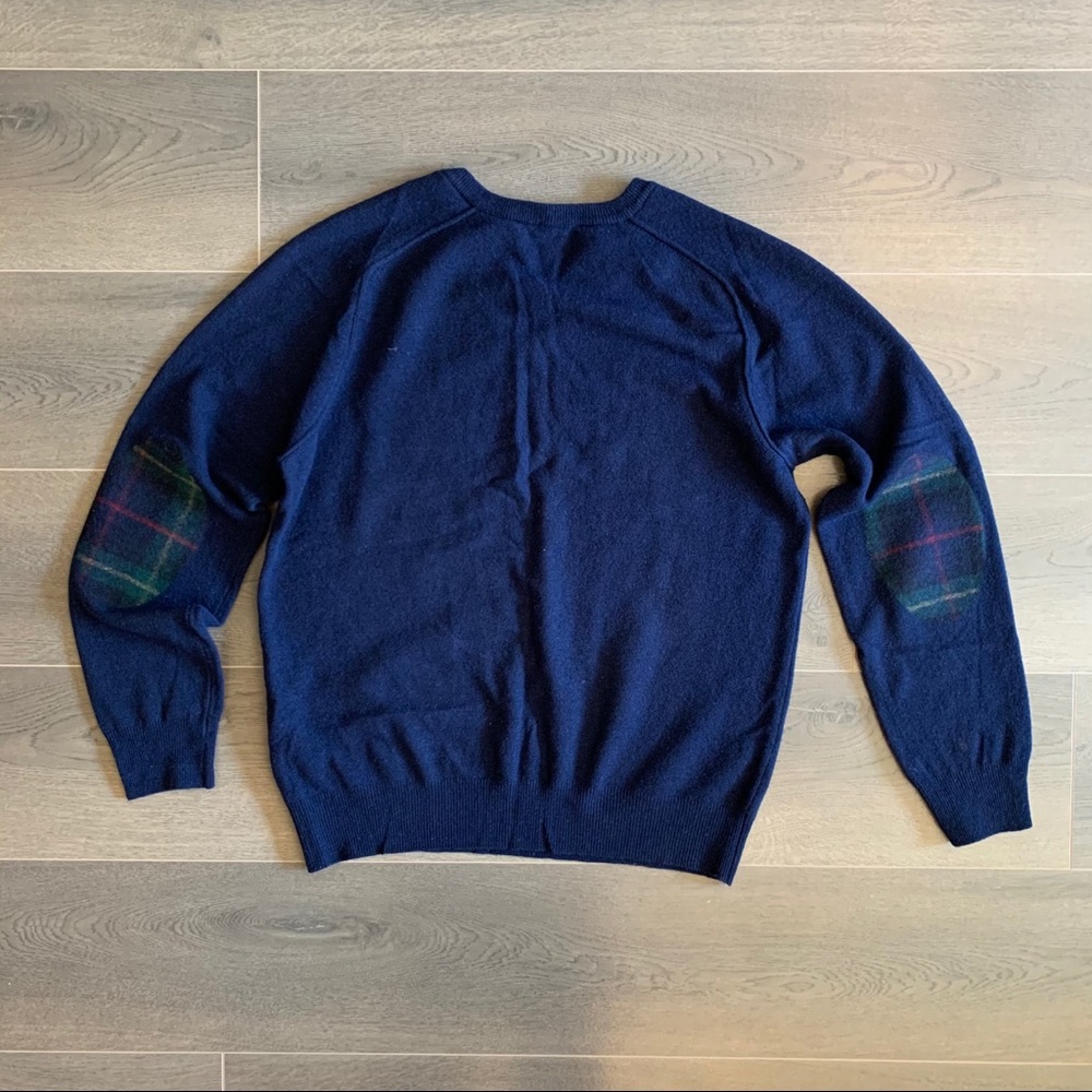 Men’s Love Moschino blue sweater w/ elbow patches - Picture 9 of 16